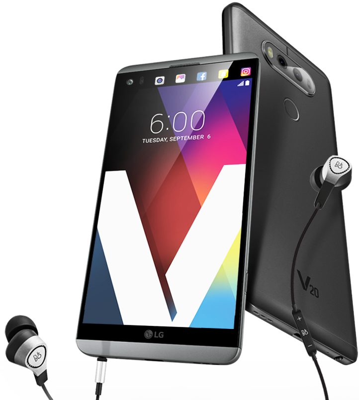 Lg V20 - B&o Headphones V20 (722x805), Png Download