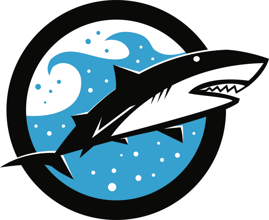Great White Shark Logo Dinosaur Planet Dolphin - Tubarão Logo (919x750), Png Download