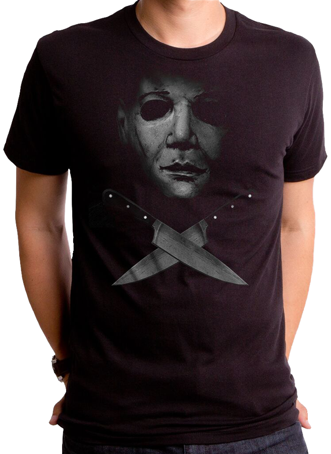Michael Myers Halloween T-shirt - Devo Are We Not Men Shirt (656x900), Png Download