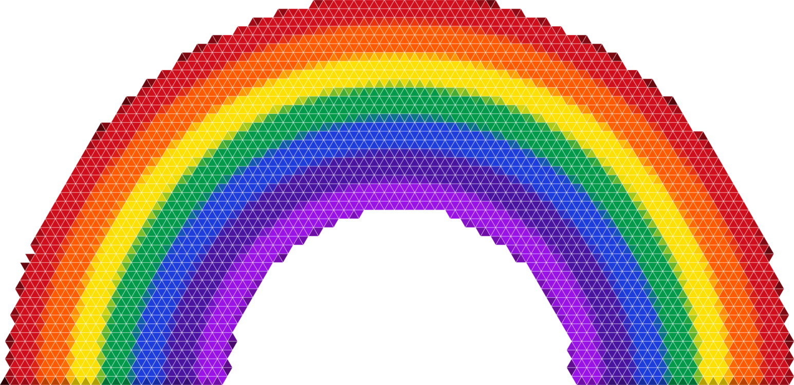 Triangle Purple Color Computer Icons Rainbow Free Commercial - Circle (1545x750), Png Download