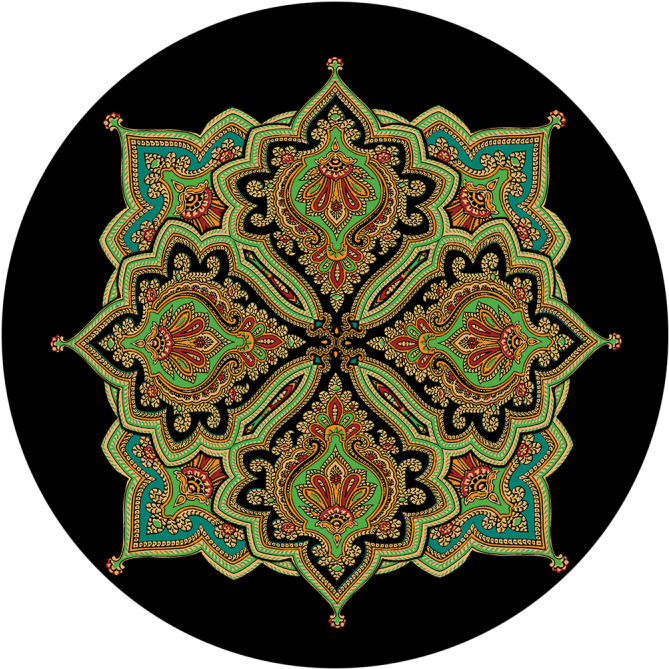 Intricate Indian Tile - Apollo Design 3429 Intricate Indian Tile Colourscenic (800x800), Png Download