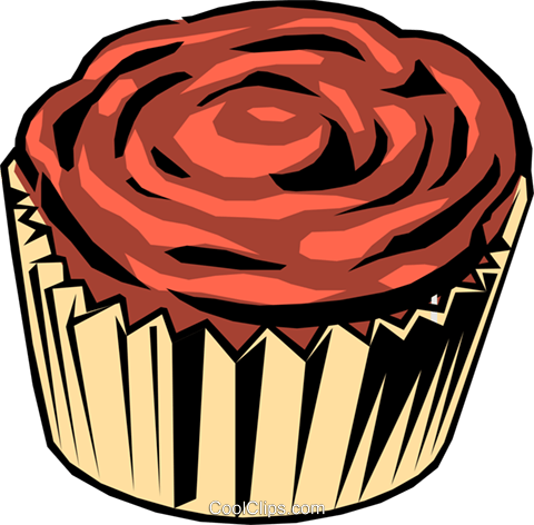 Chocolate Cupcake Royalty Free Vector Clip Art Illustration - Music (480x472), Png Download
