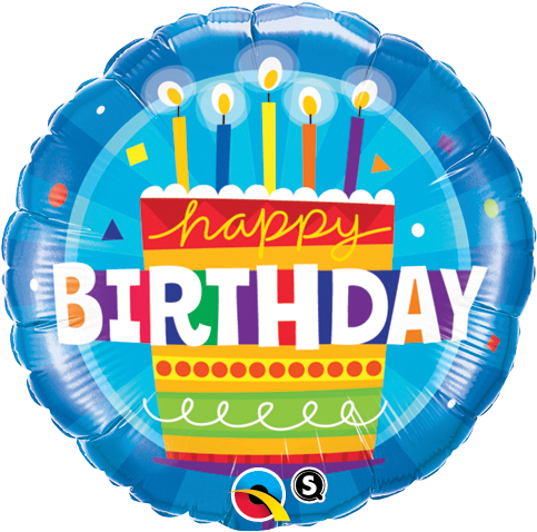 Birthday Cake Blue - Bday Balloons Transparent Blue (485x485), Png Download