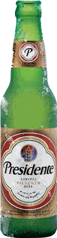 Presidente Pilsner Type Beer Cerveza 12 Oz Glass Bottle (265x500), Png Download
