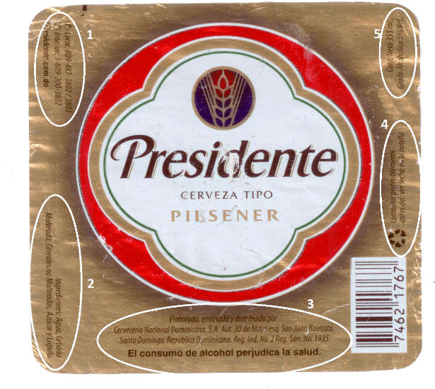 Label Presidente - Label (630x600), Png Download