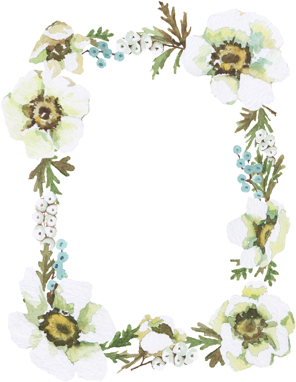 Mirror Lace Transparent Decorative - 花 邊框 下載 (1024x1381), Png Download