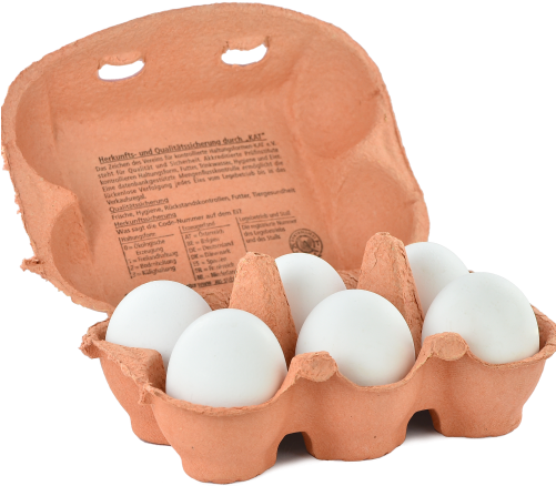 Sorted Fresh Eggs In Small Packs - Egg (500x500), Png Download