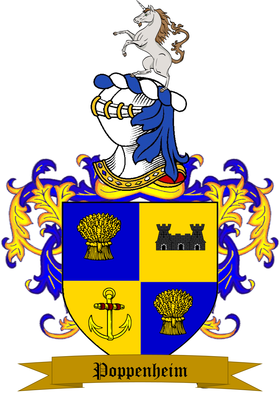 Here Is The Treatment That A Medieval Poppenheim Receives, - Emblem (967x1355), Png Download