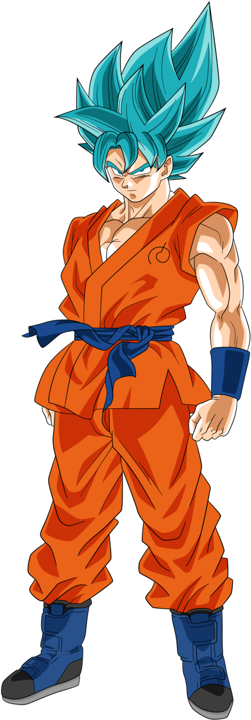 Goku Ssjg1 - Son Goku Whis Gi (537x1488), Png Download