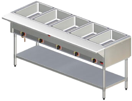 Apw Wyott St-4 Champion Hot Well Steam Table (488x439), Png Download