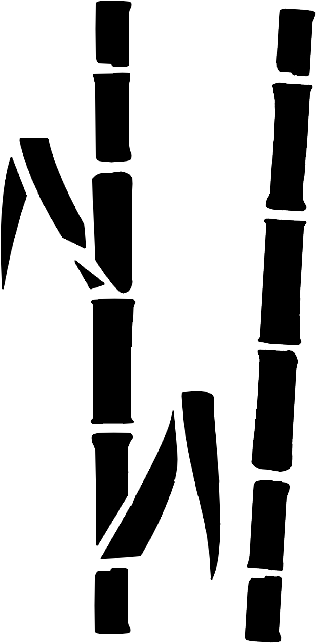 Bambou Dessin Noir Et Blanc - Bamboo Stencil (1200x1555), Png Download