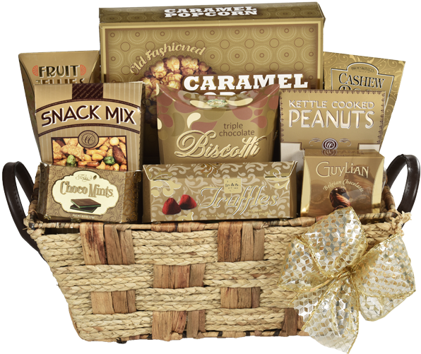 Gba 827 The Elegant Touch Gift Basket Image - Gift Basket (600x600), Png Download