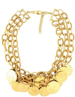 Collar Memorias Danielespinosa 3cadenas Monedas Vermeil - Daniel Espinosa Coleccion Memorias (370x370), Png Download