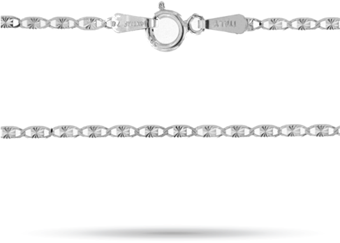 Cadena De Oro Blanco Delgada (486x486), Png Download