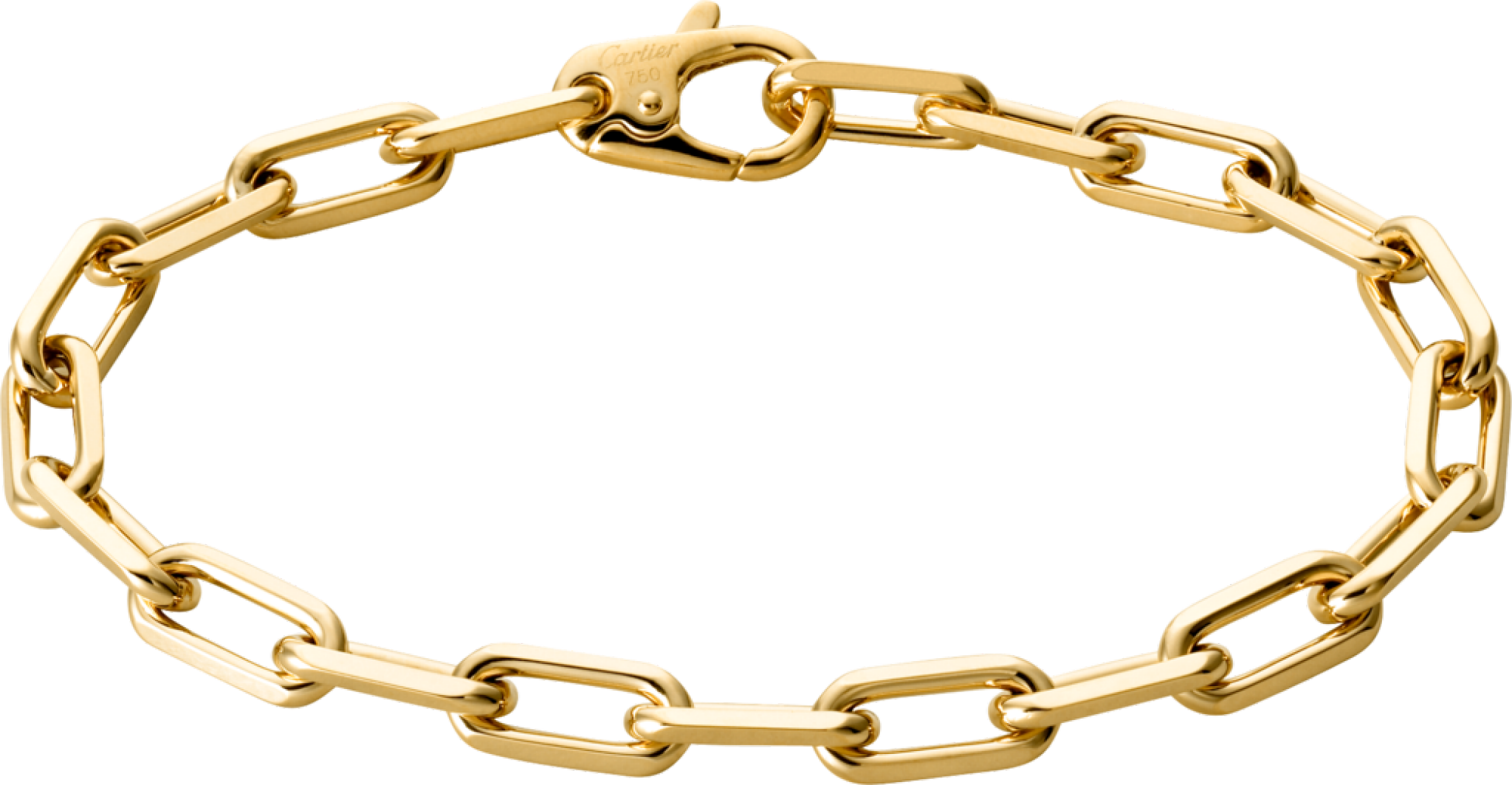 Santos De Cartier Bracelet Yellow Gold - Cartier Santos Bracelet Gold (2000x1039), Png Download