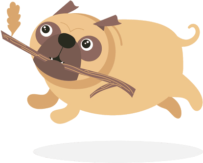 Clean Up After Your Pet Vector Illustration Pet Waste - Funny Pug (591x591), Png Download