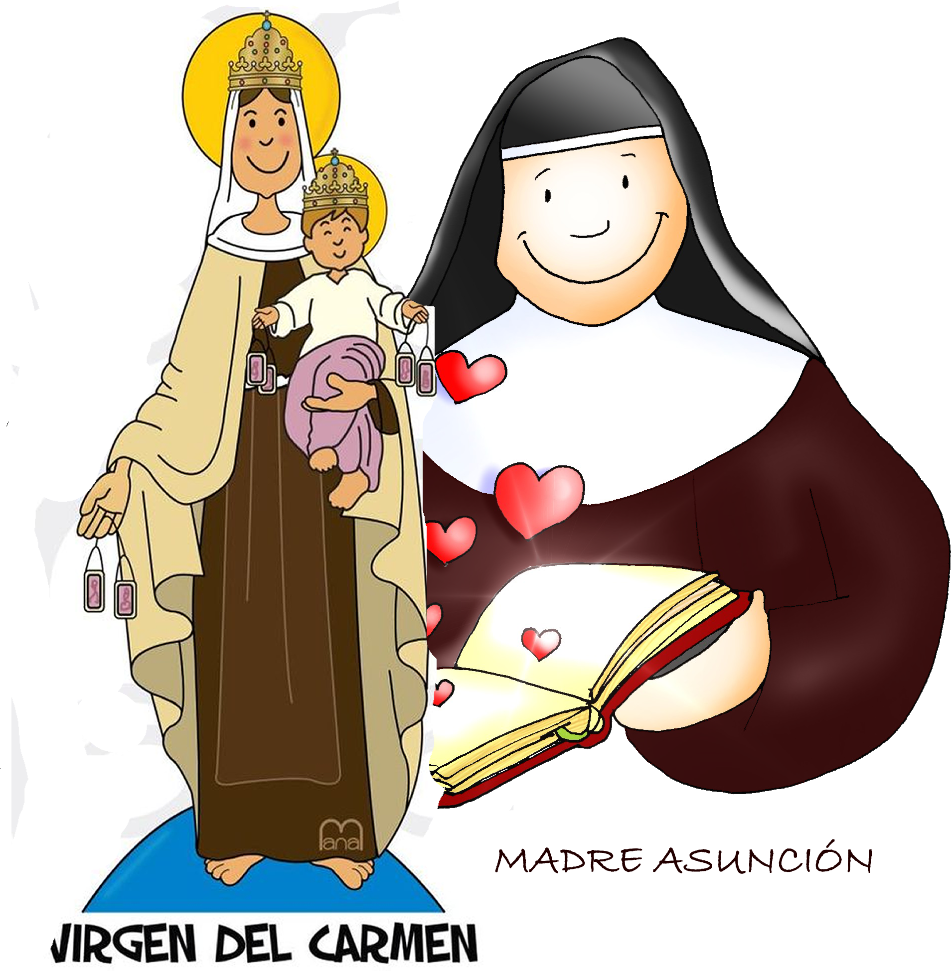 Virgen Del Carmen Y Madre Asuncion Soler - Mary (2013x1961), Png Download