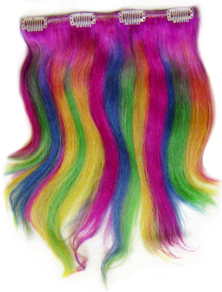 Rainbowhair - Rainbow Hair Transparent (456x600), Png Download