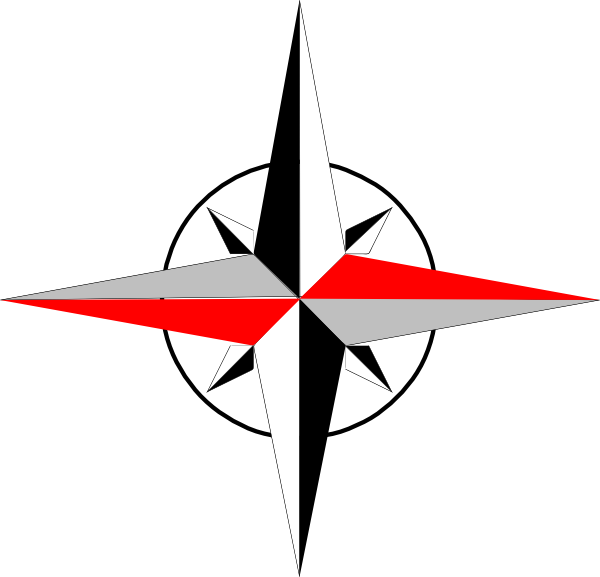 East Clipart North South East West - Seattle Mariners Compass Rose (600x577), Png Download