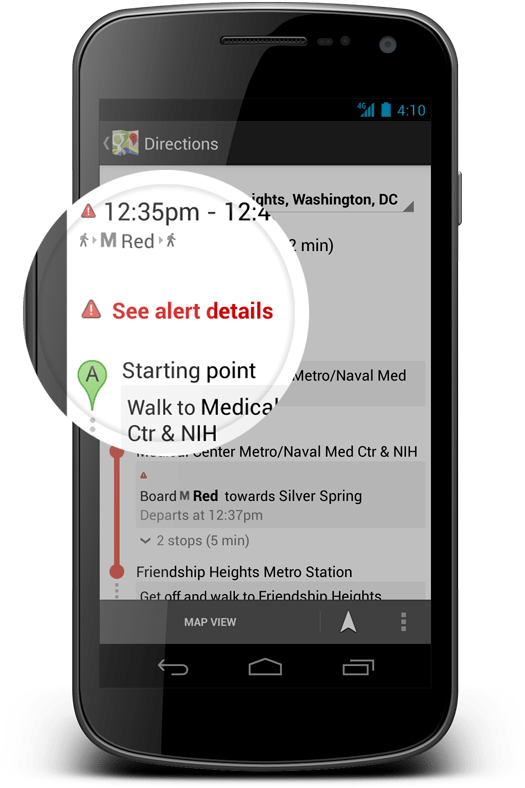 Google Maps Adds Live Transit Data For 7 Nyc Subway - Google Maps (528x800), Png Download
