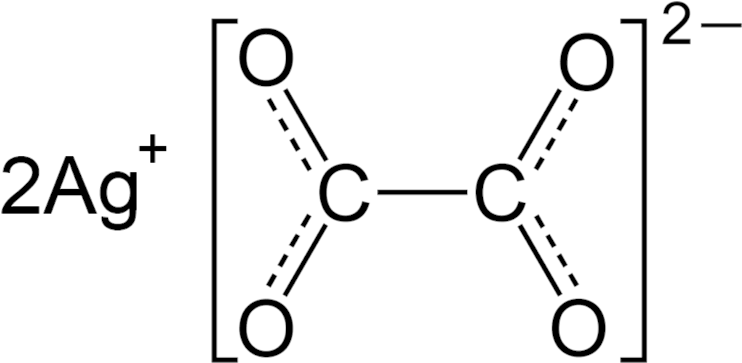 Silver Oxalate Resonance - Oxalato De Calcio Formula (800x434), Png Download