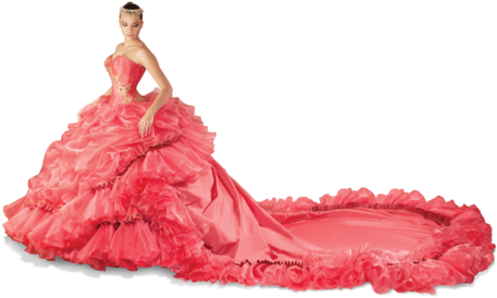 Maybe Something Like This In White - Gown (500x333), Png Download