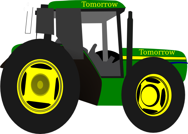 John Deere Green Tractor Clipart Green Tractor Clipart - Tractor Clip Art (600x429), Png Download