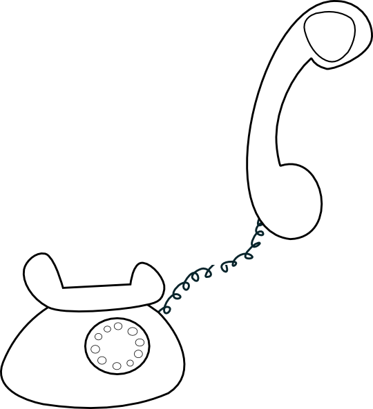 Cartoon Telephone Svg Clip Arts 540 X 593 Px (540x593), Png Download