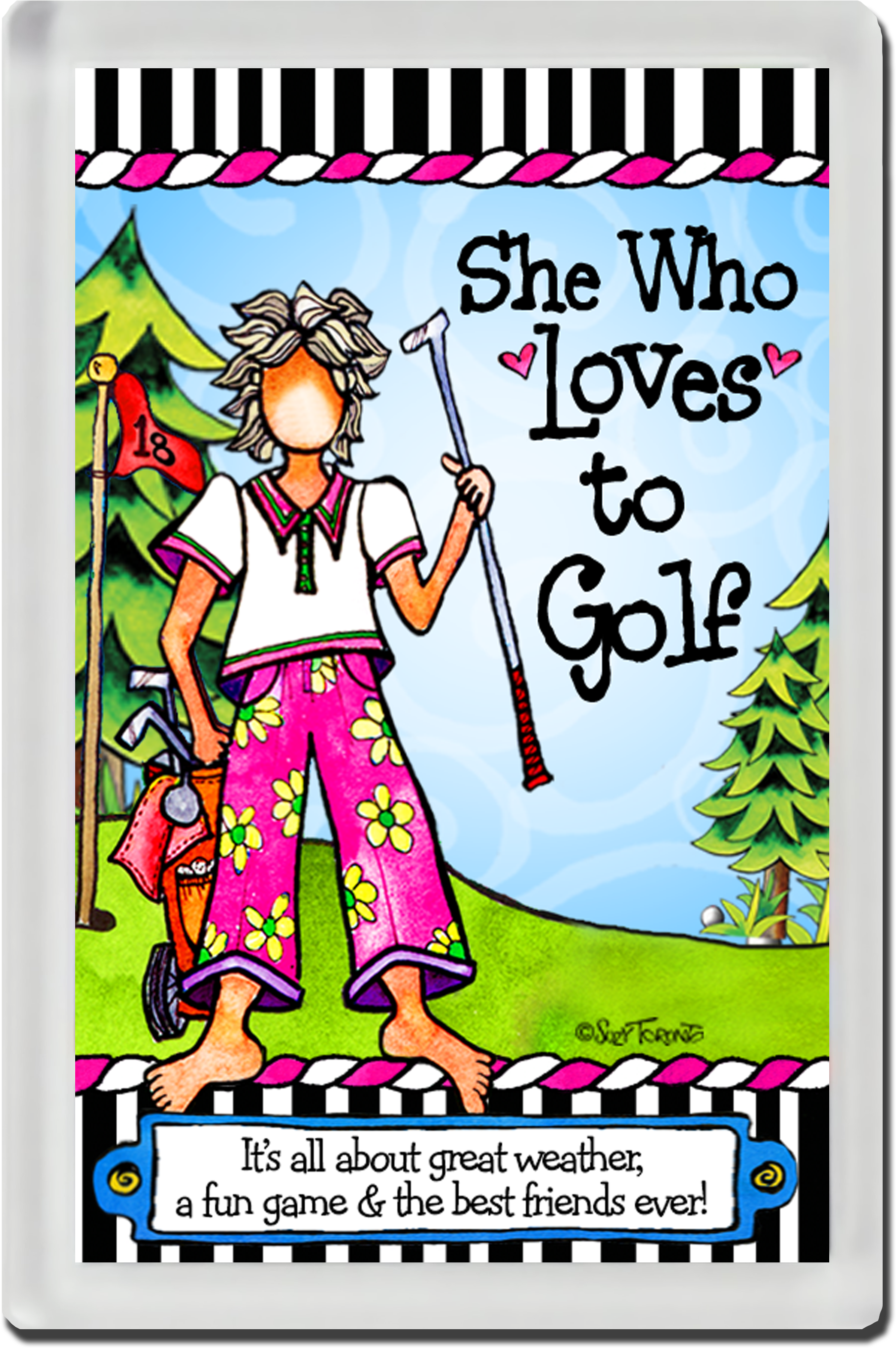 She Who Loves To Golf Magnet - Poster (2038x2952), Png Download