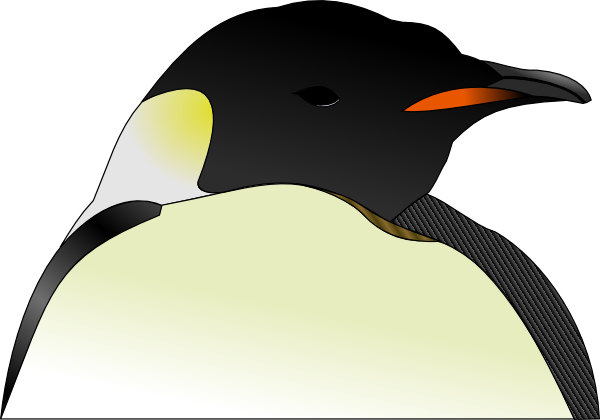 Original Png Clip Art File Penguin Turned Head Svg (600x420), Png Download