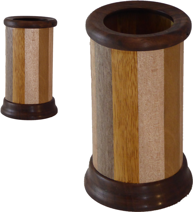 Tropical Pen Blanks Form The Cylinder Of This Woodturned - Woodturning (735x735), Png Download