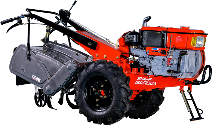 Tractor Clipart Power Tiller - Power Tiller (738x500), Png Download