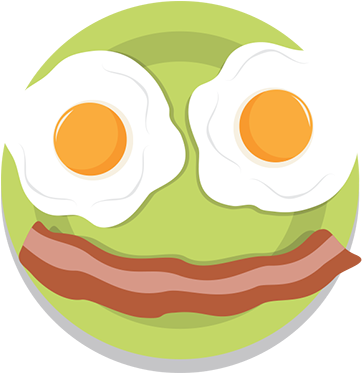 Vinilo Plato Comida Cara Feliz - Carita Feliz Comida (374x372), Png Download