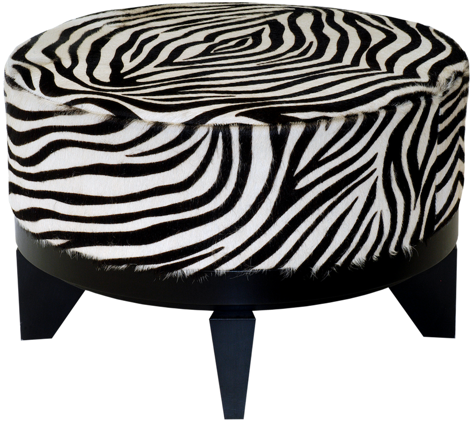 Zebra Wedge Ottoman - Ottoman (1000x1000), Png Download