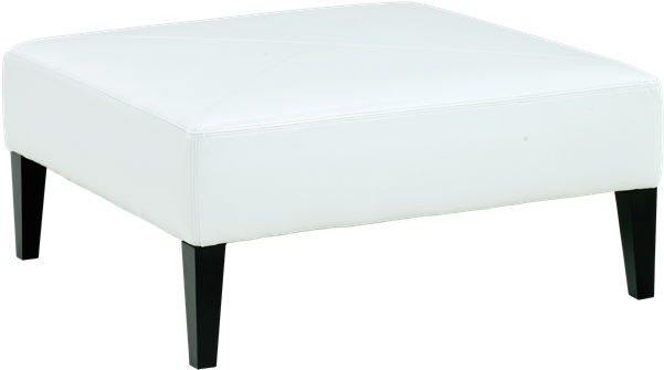 Ford White Square Cocktail Ottoman - Ottoman (648x432), Png Download