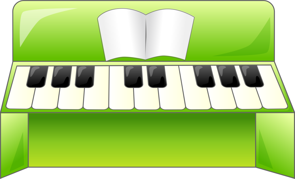 Cartoon Piano Child Playing Piano - رسمت البيانو (1024x621), Png Download