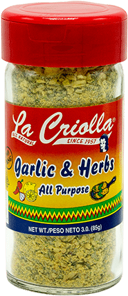 Garlic & Herbs , All Natural, 3oz, Set Of 6 Glass Jars - La Criolla Ground Allspice, 2.5 Oz, (pack (500x500), Png Download