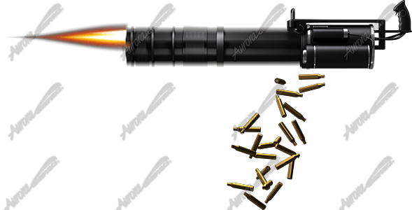 Gatling Gun Firing - Gatling Gun Firing Png (589x300), Png Download