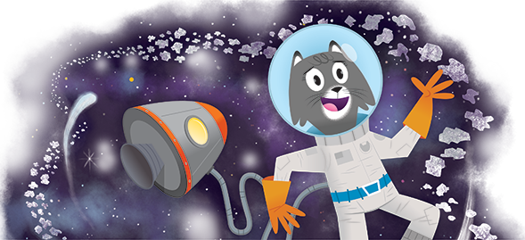 What Do Astronauts Eat In Space - Do Astronauts Eat Cartoons (589x269), Png Download
