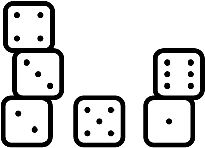Six Dices Vector - Scalable Vector Graphics (400x399), Png Download