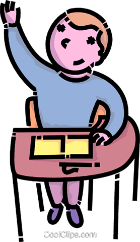 Estudiante De Levantar La Mano En Clase Libres De Derechos - Levantar La Mano En Clase (278x480), Png Download