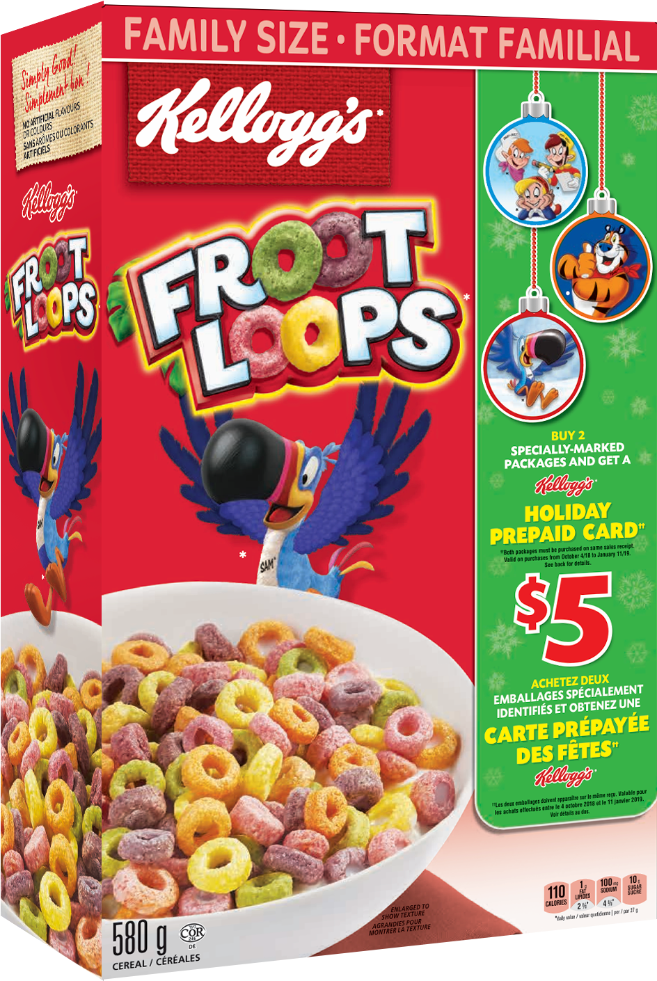 Froot Loops* Cereal 580g - Froot Loops (1012x1618), Png Download