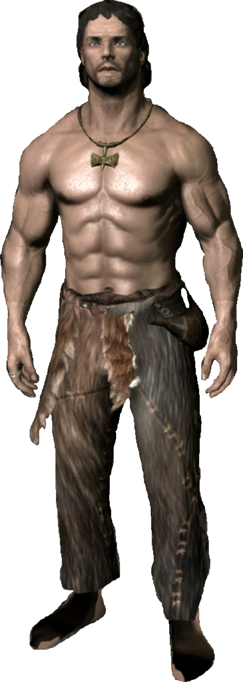 1 - Skyrim Shirtless Male Armor Mod (500x1398), Png Download