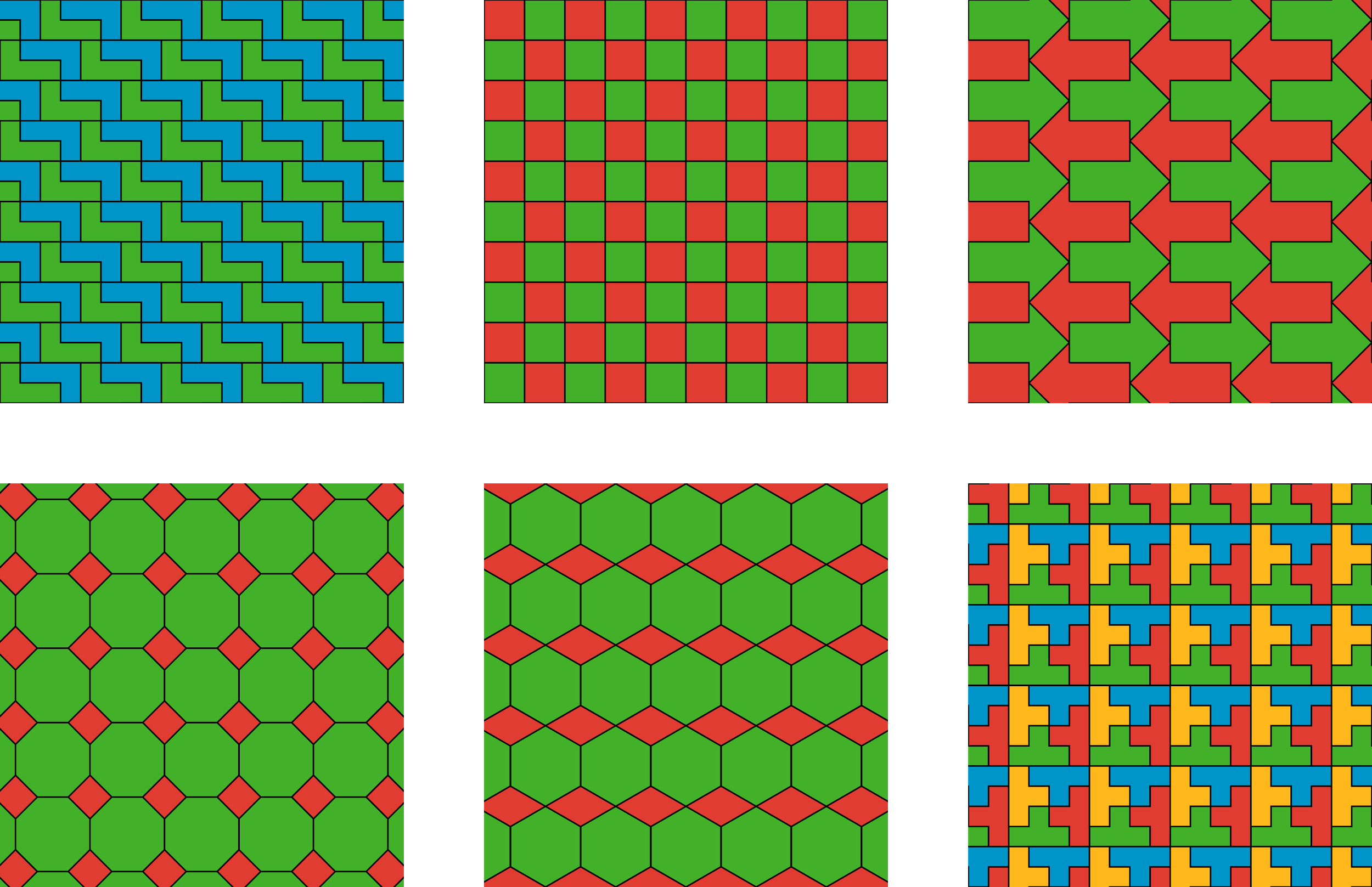 Six Squares With Patterns - Coquelicot (2500x1617), Png Download