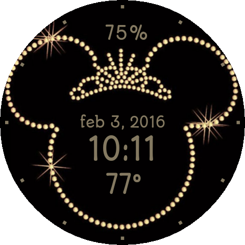 Minimal Minnie - Rhinestone Mickey Mouse (480x480), Png Download