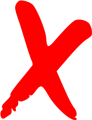 327px-red X - Svg - X With Clear Background (327x419), Png Download