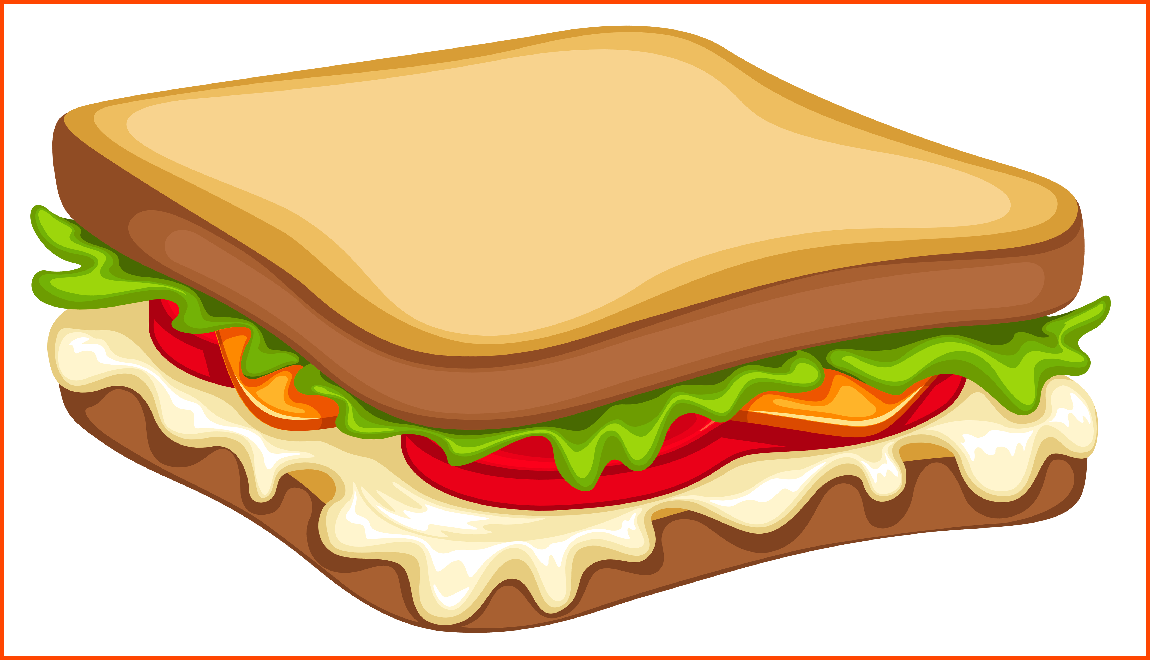 Incredible Sandwich Png Clipart Vector Image Gallery - Sandwich Vector Vector Png (4409x2530), Png Download