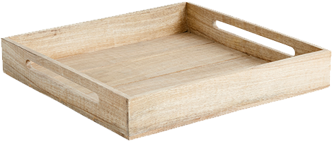 Wooden Tray - Wooden Fad Med Handles. Nordal Fad (540x540), Png Download