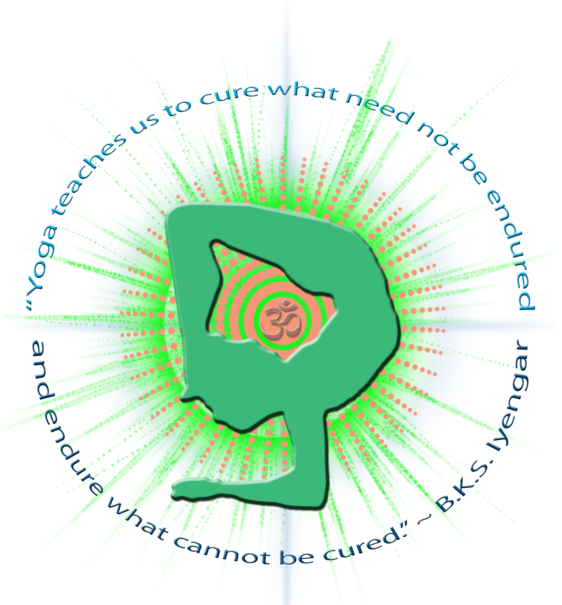 Yoga Logo - Iyangar Quote Shower Curtain (2286x2148), Png Download