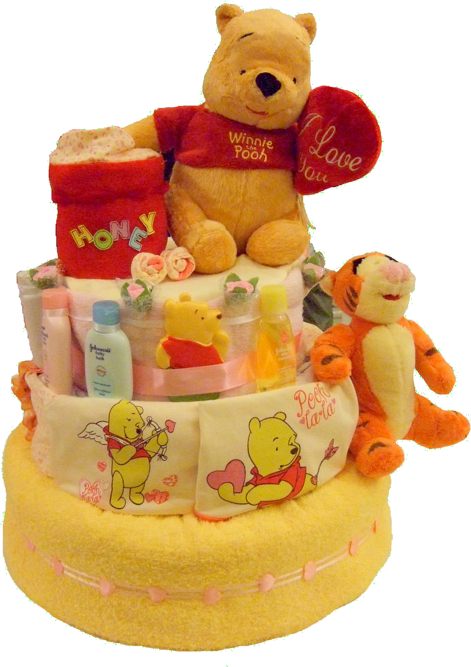 Disney Pooh And Tigger - Happy Birthday Nonu Cake (768x1024), Png Download